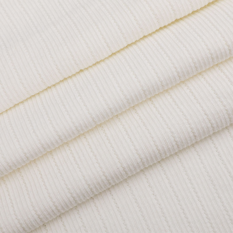 32s CVC Jacquard stripete ribbestrikk